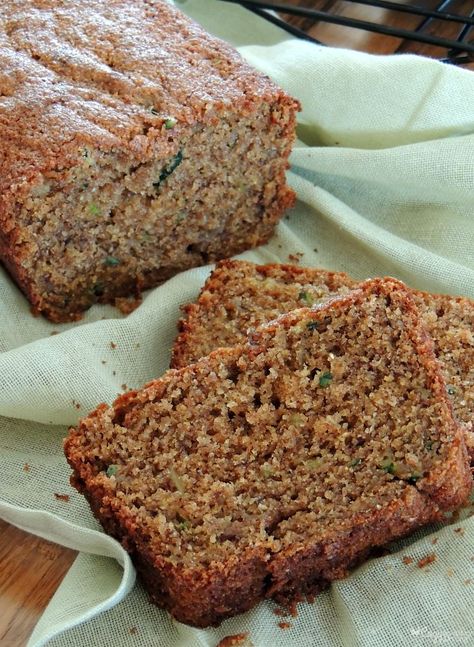 Warm Whole Wheat Banana Zucchini Bread Yellow Zucchini Recipes Bread, Whole Grain Zucchini Bread, Zucchini Banana Bread Oat Flour, Banana Zucchini Bread With Whole Wheat, Skinnytaste Zucchini Bread, Banana Zucchini Bread, Banana Zucchini, Wheat Bread, Cinnamon Banana