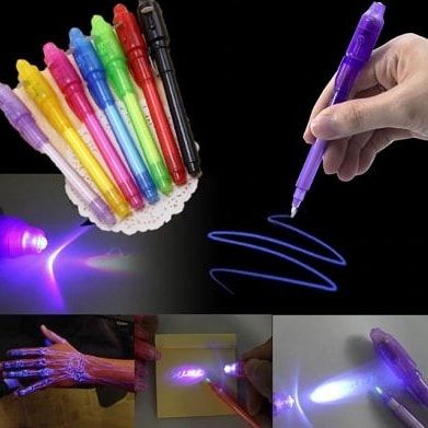 Invisible Ink Magic Pen with UV light Cap Buy: https://bit.ly/2ORakJC  @geekmonkeyin  #geekmonkey #creativepen #uvpen #stationary #giftsforkids #magicpen Pen Magic, Invisible Ink Pen, Temple Grandin, Invisible Ink, Uv Black Light, Korean Stationery, Makijaż Smokey Eye, Light Magic, Big Head