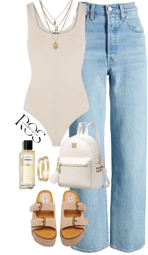 Summer Going Out Outfit Bar, Casual Chic Outfit, Jeans Outfit, Looks Chic, Cute Everyday Outfits, Summer Fashion Outfits, Basic Outfits, Outfits Casuales, Cute Casual Outfits