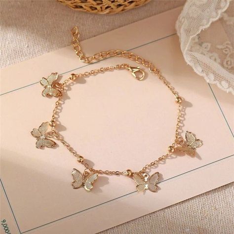 Butterfly Anklet, Summer Beach Jewelry, Store Pictures, Leg Chain, Foot Bracelet, Summer Anklets, Beach Anklets, Women Anklets, Fashion Beads