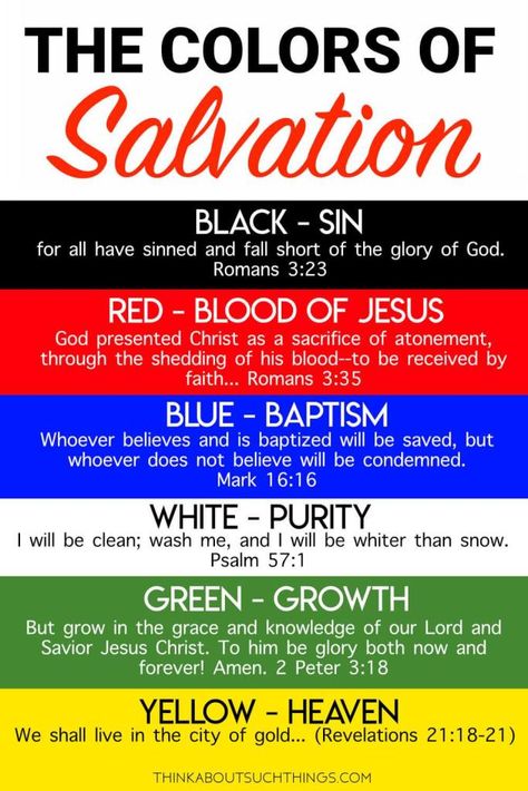 Find out what the colors of the salvation bracelet mean! A great tool to share the plan of salvation for kids and adults. Also, learn what the colors of the bible mean. #bible #salvationbracelet #Christian Biblical Colors Meaning, Romans Road To Salvation For Kids, Colors Of Faith Bracelet, Colors Of Salvation, Romans Road, Colors In The Bible, Light Meaning, Salvation Bracelet, Bible Study Topics