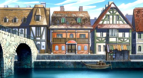 Magnolia Town - Fairy Tail Wiki, the site for Hiro Mashima's manga and anime series, Fairy Tail. Tail Reference, Fairy Tail Background, Anime House, Anime Places, Fariy Tail, Fairy Tail Love, Fairy Tail Guild, Fairy Tail Lucy, Scenery Background