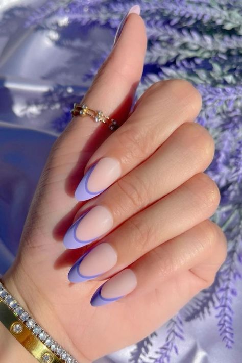 Purple Gel Nails, Light Purple Nails, Acrylic Nails Almond Shape, Violet Nails, Purple Nail Art, Nagellack Trends, Lilac Nails, Purple Acrylic Nails, Purple Nail Designs