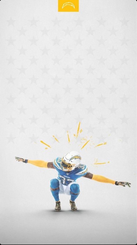 Chargers Wallpaper, Derwin James Jr, Derwin James, La Chargers, Sports Design Ideas, Chargers Nfl, Basketball Wallpaper, Sports Graphics, Los Angeles Chargers