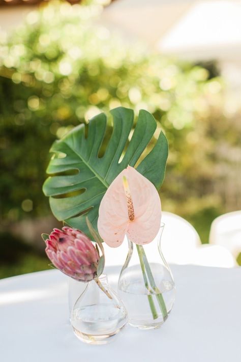 Greenery Wedding Theme, Poolside Wedding, Tropical Wedding Centerpieces, Tropical Centerpieces, Tropical Wedding Theme, Tropical Wedding Decor, Decoration Evenementielle, Rustic Wedding Decorations, Fiesta Tropical