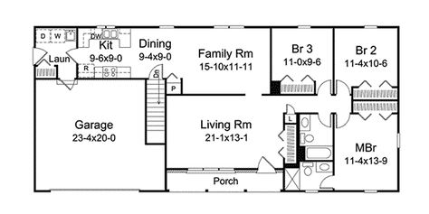 Royaloak Shallow Lot Home Plan 008D-0124 | House Plans and More Architect Drawing, Construction Ideas, Ranch House Plan, House Plans And More, Traditional House Plan, Plan Book, Shop House Plans, Traditional House Plans, Ranch House Plans