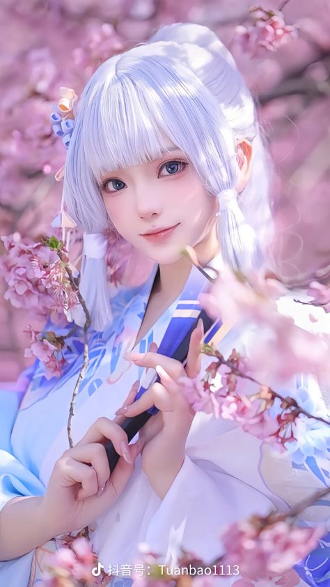 Ayaka Cosplay, Scarf Women Fashion, Cute Cosplay, Cosplay Anime, Anime, Hair, Kawaii