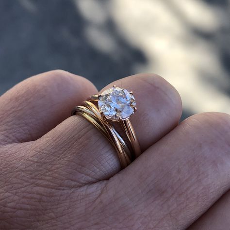 Cartier Trinity Ring With Engagement Ring, Cartier Trinity Wedding Band, Trinity Wedding Band, Trinity Wedding Ring, Cartier Trinity Ring Stack, Cartier Wedding Band Stack, Cartier Ring Engagement, Cartier Ring Aesthetic, Stack Wedding Rings