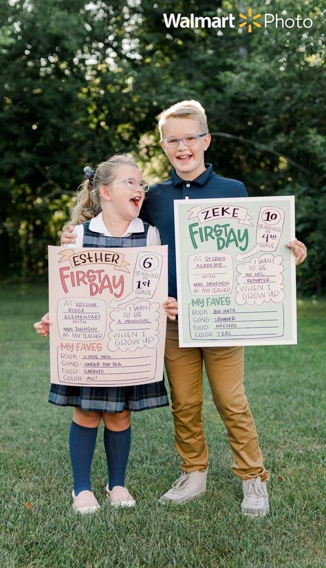 Mo Willems Activity, First Day Of School Photos, First Day Of School Printable, Family Mission Statements, Encouraging Bible Quotes, First Day Of School Pictures, Back To School Pictures, First Day Of School Sign, Walmart Photos