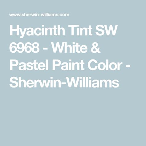 Hyacinth Tint SW 6968 - White & Pastel Paint Color - Sherwin-Williams Pastel Paint Colors, White Paint Color, Ice Painting, Pastel Paint, White Pastel, Sherwin Williams Paint Colors, White Paint Colors, Paint Projects, Crushed Ice