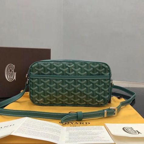 GOYARD SAC CAPVERT CROSSBODY BAG GREEN  For sale at http://www.bellavitamoda.com #hermes #hermeslover #hermesaddict #hermeskelly #baglover #bagaddict #hermesbuyer #hermesuk #Goyard #GoyardSaigonBag #worldcup2018 #summersale #onlineshopping Goyard Crossbody Bag, Green Accessories, Bag Green, Online Fashion Boutique, Travel Collection, Accessories Fashion, Green Bag, Online Fashion, Fashion Boutique