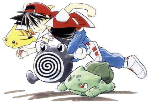 Red (Adventures) - Bulbapedia, the community-driven Pokémon encyclopedia Pokemon Trainer Red, Pokemon W, Pokemon Adventures Manga, Pokemon Manga, Pokemon Red, Pokemon Special, Pokemon Funny, Pokemon Fan Art, Pokemon Pictures