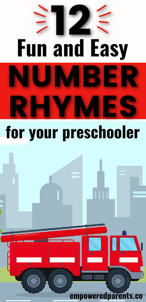 New Rhymes For Kindergarten, Number Songs For Toddlers, Number Rhymes Preschool, Number Rhymes 1-10, Math Rhymes, Rhymes For Preschoolers, Rhyming Activities Kindergarten, Infants Crafts, Rhymes For Kindergarten