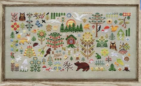 Primitive Embroidery, Beads Embroidery, Framed Cross Stitch, Hand Embroidery Kit, Cross Stitch Bird, Embroidery Cross, Crochet Cross, Cross Stitch Samplers, Cross Stitch Animals