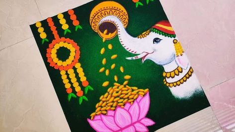 Rangoli Design Latest Unique, Different Rangoli Ideas, Scenery Rangoli Designs Diwali, Dhanteras Rangoli Unique, Designer Rangoli Designs, Best Rangoli Designs For Competition Diwali, Dhanteras Painting, Dhanteras Drawing Ideas, Rangoli Designs Dhanteras Special Easy