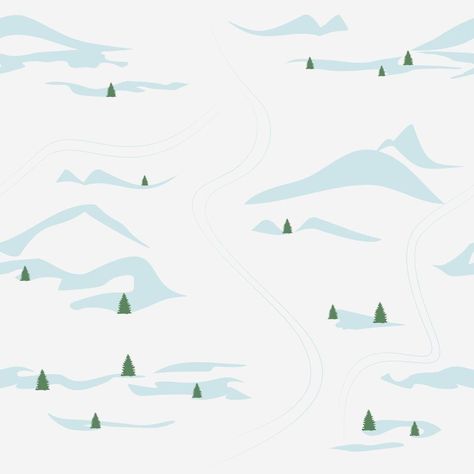 Seamless pattern of winter snowy hills. Travel landscape, winter skiing resort. Mountain panorama. Vector art print Winter Seamless Pattern, Skiing Resort, Snowy Hills, Mountain Panorama, Landscape Winter, Winter Skiing, Travel Landscape, Winter Sport, Winter Landscape