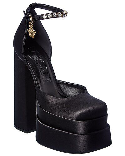 Versace Medusa Satin Platform Pump / Gilt Versace Pumps, Versace Heels, More Is More, Versace Shoes, Medusa Head, Satin Pumps, Girly Shoes, Glamorous Style, Shoes Heels Pumps