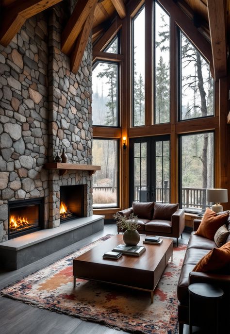 Small Cabin Interior Ideas Small Cabin Fireplace, Small Cabin Exterior Ideas, Small Cabin Bathroom Ideas, Small Cabin Interior Ideas, Modern Cabin Interior Design, Luxury Cabin Interior, Cabin Interior Ideas, Modern Cabin Interior, Chic Cabin