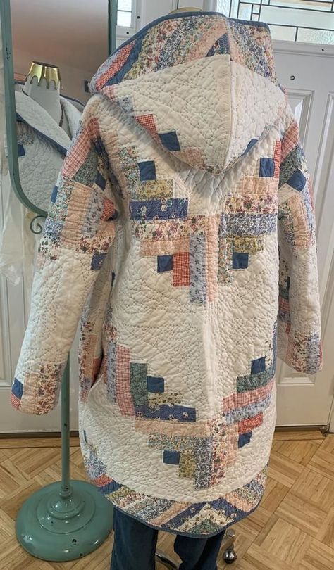 Quilt Jacket Pattern, Quilt Coat Pattern, Quilted Coat Pattern, Quilt Jackets, Long Quilted Jacket, Quilt Clothes, Quilt Coats, Quilted Long Jacket, Patchwork Quilt Jacket