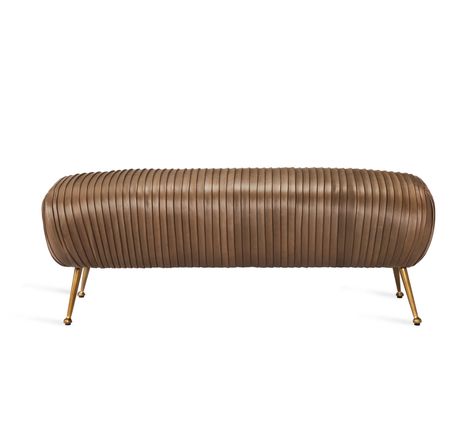 Interlude Thatcher Genuine Leather Bench | Wayfair Leather Bedroom, Lucite Furniture, Iron Bench, Leather Bench, Outdoor Ottomans, Outdoor Sconces, Bathroom Wall Sconces, Garden Stool, Leather Cleaning