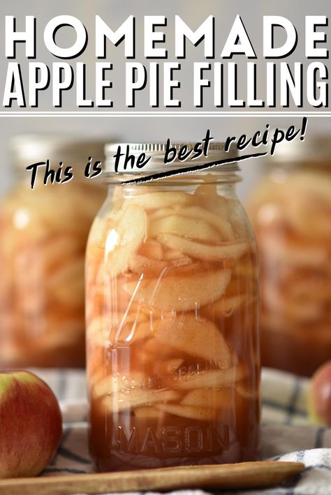 Easy Apple Pie Filling Recipes, Canning Apple Pie Filling, Easy Apple Pie Filling, Apple Pie Filling Recipe, Canning Apples, Baked Apple Dessert, Apple Pie Filling Recipes, Homemade Apple Pie Filling, Freezing Apples