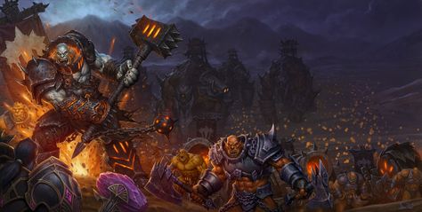 Warlords of Draenor----Blackhand the Destroyer Dnd Orc, Blizzard Warcraft, Warcraft Orc, Hearthstone Heroes, World Of Warcraft Game, Warlords Of Draenor, Green People, Warcraft Art, Hp Lovecraft