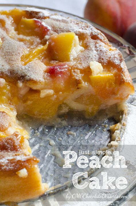 Peach Dessert Recipes, Peach Desserts, Peach Cake, Fresh Peaches, Fruity Desserts, Peach Recipe, Chocolate Dessert Recipes, Cobbler Recipes, Chocolate Dessert