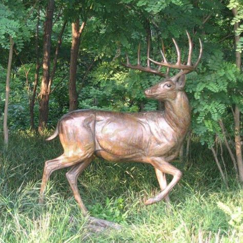 Elk Sculpture, Garden Statues For Sale, Zoo Decor, Reindeer Sculpture, Bronze Sculpture Animal, Deer Statues, Famous Sculptures, Rabbit Sculpture, Bear Sculptures