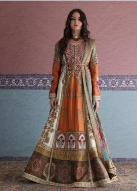 Shamaeel Ansari Pret Tipu Sultan Wedding Formals Collection 2021 Sara Clothes, Border Motifs, Formal Suits For Women, Eastern Wedding, Kurtis Design, Outdoor Dress, Ethnic Dresses, Formal Clothes, Zardozi Work