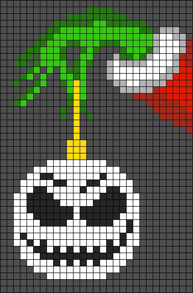 Best Perler Bead Patterns, Cross Stitch Grid Patterns, Nightmare Before Christmas Pixel Art Grid, Halloween Pixel Art Pattern, Fun Cross Stitch, Grinch Pixel Art, Shrek Pixel Art, Grinch Perler Bead Patterns, Nightmare Before Christmas Bracelet Pattern