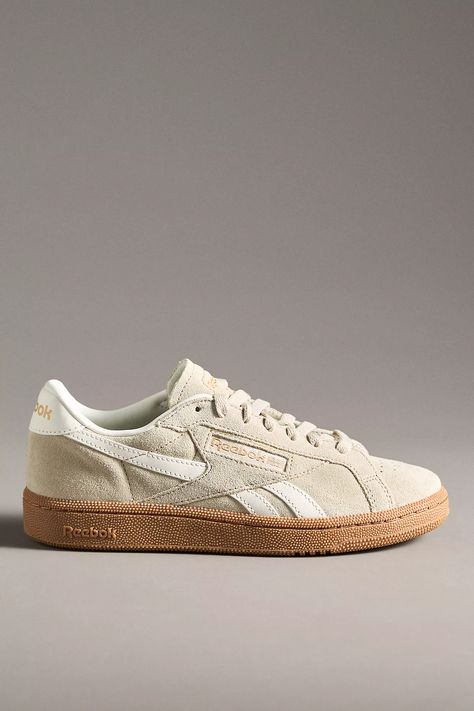 Reebok Club C Grounds Sneakers | Anthropologie Reebok Sneakers Outfit, Reebok Sneakers Woman, Shoes Reebok, Shoes Unique, Reebok Sneakers, Reebok Club C, Club C, Everyday Shoes, Window Shopping