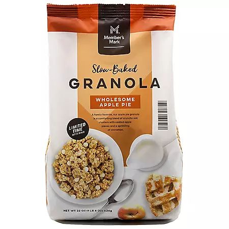 Member's Mark Apple Pie Granola (22 oz.) - Sam's Club Apple Pie Granola, Best Freeze Dried Food, Granola Clusters, Cheesy Dip, Baked Granola, Cold Cereal, Shopping List Grocery, Homemade Apple Pies, Roasted Nuts