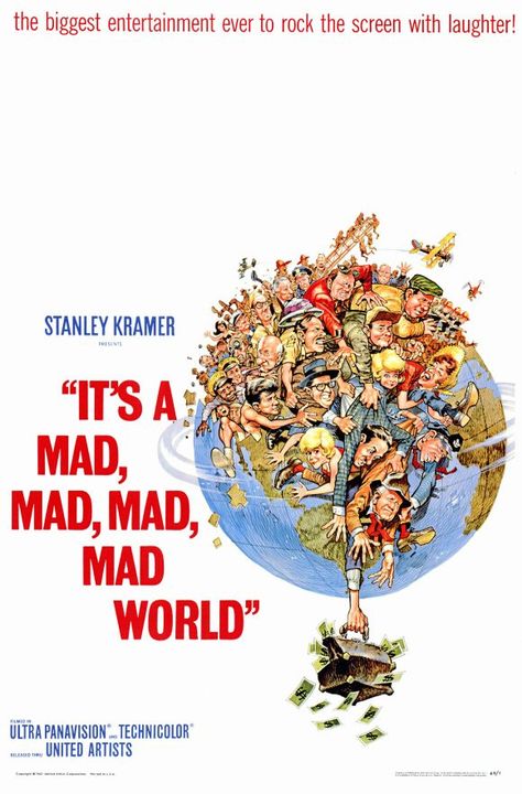 It's a Mad Mad Mad Mad World 11x17 Movie Poster (1970) – etriggerz.com Old Movie Poster, Spencer Tracy, Jack Davis, Peter Falk, Milton Berle, Criterion Collection, The Criterion Collection, Best Movie Posters, World Movies