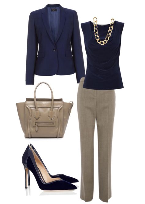 Work oufit blue khaki Light Blue Slacks Outfit Women, Blue And Khaki Outfit, Navy Blue Blazer Outfit Women, Black Panta, Work Oufit, Blazers Outfits, Revamp Wardrobe, Business Casuals, Baby Blue Outfit