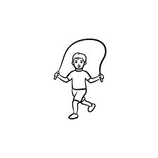 Premium Vector | Child with skipping rope hand drawn outline doodle icon. a healthy kid jumps over skipping rope vector sketch illustration for print, web, mobile and infographics isolated on white background. Rope Drawing, Doodle Cartoon, Doodle Icon, Vector Sketch, Skipping Rope, Sketch Illustration, Stick Figures, Simple Doodles, Cartoon Pics