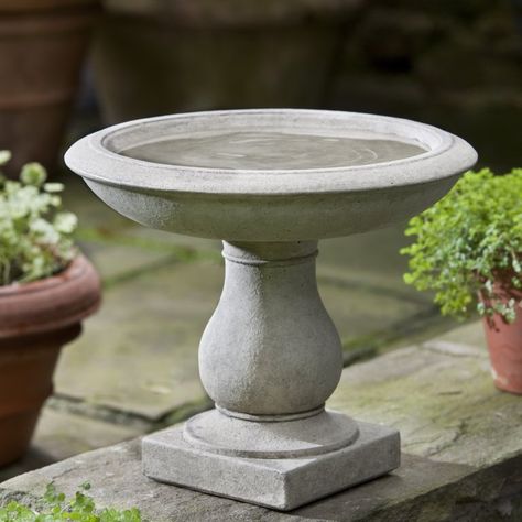 Beauvoir Birdbath Stone Bird Baths, Bird Fountain, Concrete Bird Bath, Campania International, French Limestone, Fountain Pump, Garden Fountains, Cast Stone, Garden Gates