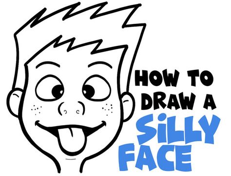 Facial Expressions and Silly Cartoon Faces Reference Sheet - How to Draw Step by Step Drawing Tutorials How To Draw Snow, Silly Cartoon, Facial Expressions Drawing, Draw Step By Step, How To Draw Steps, Cartoon Face, Drawing Tutorials For Beginners, Drawing People Faces, Easy Lessons