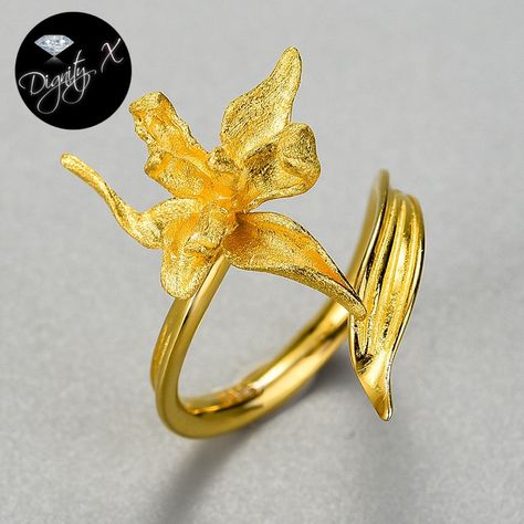 Luxury Unusual Elegant Iris Flower Leaves Adjustable Rings 2021 Trend Engagement Jewelry by DignityX® | Premium Elegant Shine ~ Nature Inspired Jewelry * Free Global Shipping ~ Conditions Apply #dignityx #handmade #natureinspiredjewelry #handmadejewelry #floraljewelry #royaljewellery #gemjewelry #gemstonejewelry #jewelry #premiumcollection #earnings #earstud #necklace #bracelet #ring #pendant ... Iris Ring, Lily Ring, Bijoux Art Nouveau, Motifs Perler, Iris Flower, Romantic Jewellery, Iris Flowers, Floral Jewellery, Flower Earrings Studs