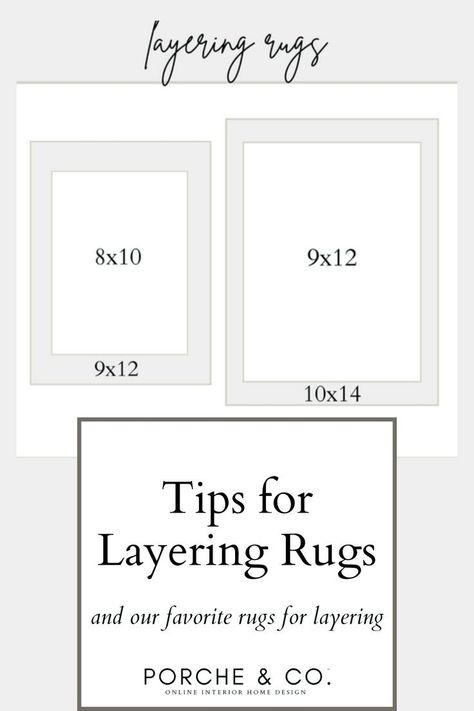 In the blog from interior designers Porche & Co, we are sharing how to layer rugs. You will find our best tips for adding layered rugs to your room decor. We have included some of our favorite rugs for layering, home decor tips for sizes of rugs to layer and more. Head to to the blog for these home decor tips. Layered Rug Dining Room, Two Rugs In One Room, Layered Rugs Bedroom, Layered Rugs Living Room, Rug Rules, Layer Rugs, Layering Rugs, Rug Placement, Color Coordination