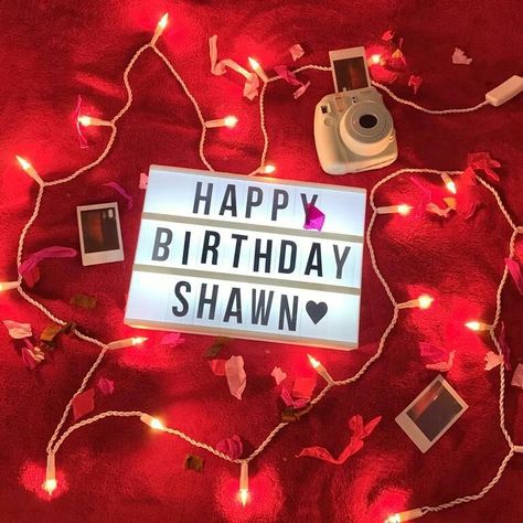 Happy Birthday Shawn, Birthday Name, Shawn Mendes, Light Box, Happy Birthday, Novelty Christmas, Christmas Ornaments, Holiday Decor, Birthday