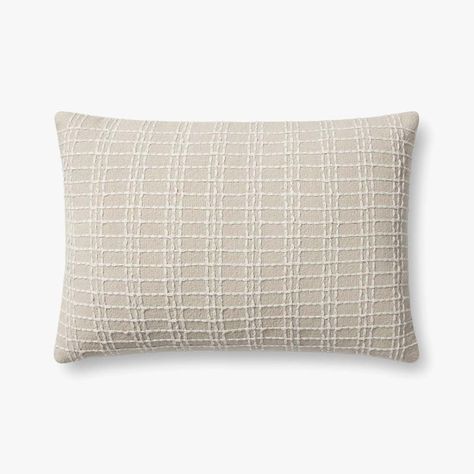 Loloi designs and crafts rugs, pillows and throws for the thoughtfully layered home. Loloi Pillows, Jean Stoffer, Ivory Throw Pillows, Elegant Throw Pillows, Loloi Rugs, Neutral Color Scheme, Magnolia Homes, Grid Design, Pillows And Throws