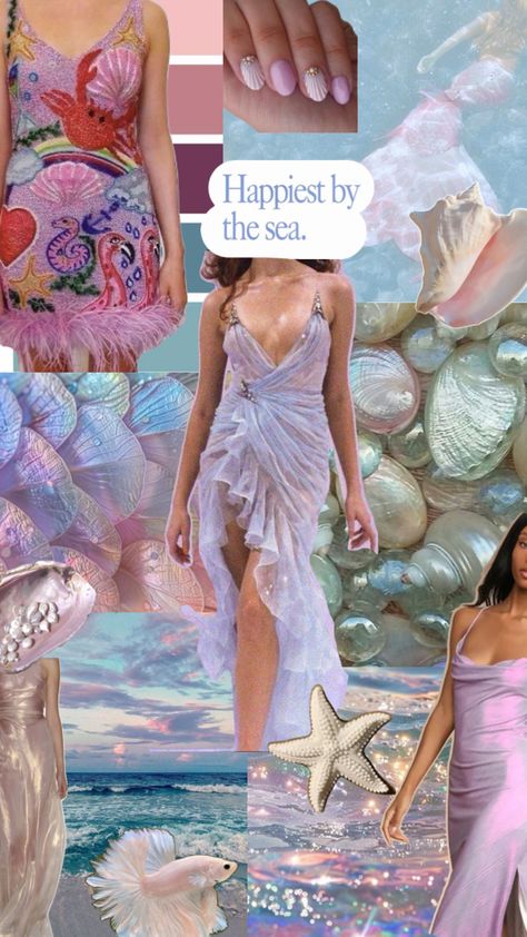 mermaid aesthetic, fashion, ocean, pastel Ocean Pastel, Underwater Birthday, Palm Springs Bachelorette Party, Venus In Pisces, Fashion Sketchbook Inspiration, Palm Springs Bachelorette, Pastel Beach, Lavender Aesthetic, Girl In Water