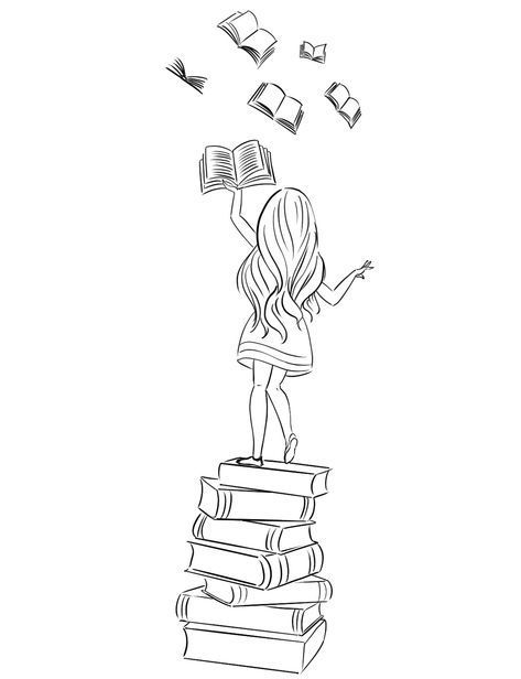 Girl With Books Drawing, Wallpaper Kobo, Art Club Projects, Magic Doodle, Color Drawing Art, Small Hand Tattoos, Famous Artwork, Art Gallery Wallpaper, Bullet Journal Writing