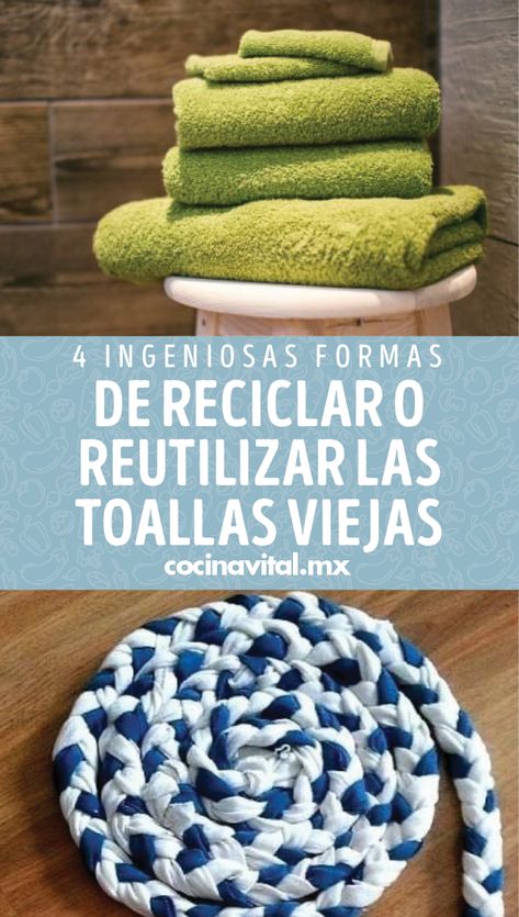 ¡No tires tus toallas viejas de tu casa! Mejor dale una segunda vida y aprende cómo reutilizar las toallas viejas co estas ingeniosas formas. Cartoon Icons, Tires