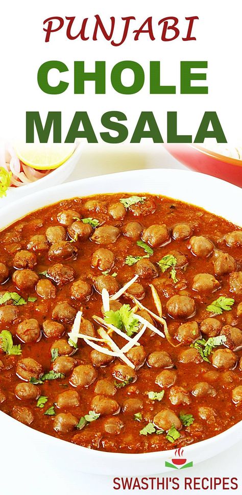 Punjabi Chole Masala Chhole Recipe, Punjabi Chole, Chole Recipe, Onions And Tomatoes, Chole Masala, Punjabi Food, Indian Curry, Indian Food Recipes Vegetarian, Recipe Steps