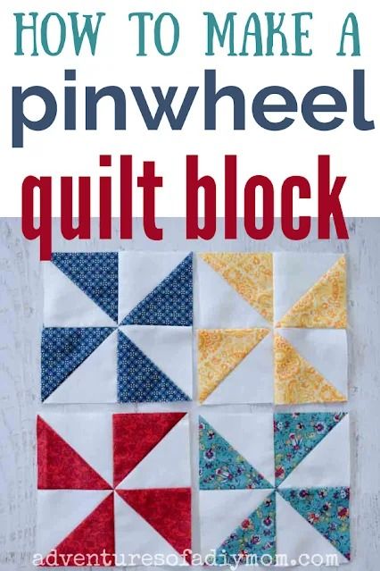 Pinwheel Quilt Block Tutorial Learn how to make a beautiful pinwheel quilt block with this easy-to-follow tutorial! Perfect for beginners and experienced quilters alike. Grab your fabrics and start creating today! Pinwheel Block Tutorial, How To Make A Pinwheel Quilt Block, Pinwheel Quilts Ideas, Easy Quilt Blocks For Beginners, Quilt Pinwheel, Make A Pinwheel, How To Make Pinwheels, Pinwheel Quilts, Pinwheel Quilt Pattern