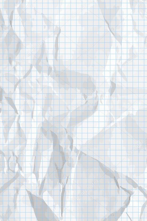 White clean crumpled paper background. Vertical crumpled checkered empty paper template for posters and banners. Vector illustration Crumpled Paper Background, Checkered Paper, Empty Paper, Pop Art Patterns, Hand Drawn Arrows, Arrow Drawing, Memo Paper, Crumpled Paper, Page Background