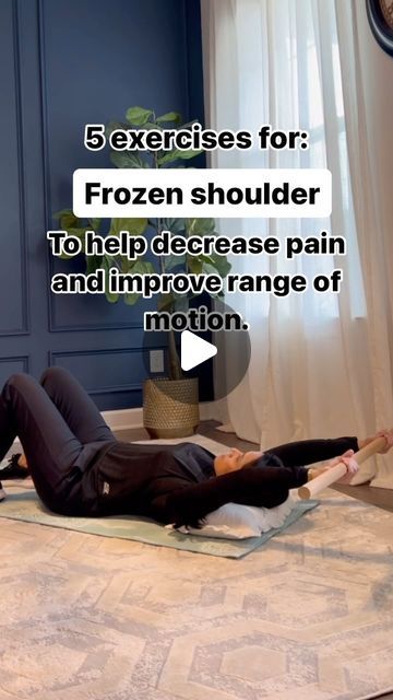 RehabWellnessPT on Instagram: "Read caption for important details👇🏻  If you have frozen shoulder or any other shoulder injury, because of which you are suffering from pain and difficulty with shoulder movements, like reaching overhead and behind back, then these exercises will help you decrease the pain, improve your range of motion, and prevent further shoulder stiffness  In the video, I am using a wooden dowel, but you can use anything you can find at home like an umbrella or broomstick to do these exercises.  Do each exercises in a comfortable range without causing too much increase in your pain, but at the same time you should feel some stretch at the end of range. Hold the end position for 5 to 10 seconds to help the tissues relax and stretch out. Do one to two sets of 10 repetition Shoulder Stiffness Stretching Exercises, Shoulder Stretches For Pain, Frozen Shoulder Pain Relief, Shoulder Stiffness, Frozen Shoulder Pain, Frozen Shoulder Exercises, Shoulder Range Of Motion, Shoulder Stretches, Shoulder Injury