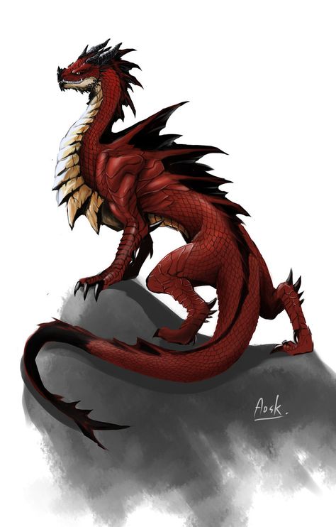 fire drake of gondolin by Aosk26 on DeviantArt Drake Fantasy Art, Drake Dragon, Drawing Dragons, Book Monster, Drake Art, Types Of Dragons, Dark Sun, Dragon Sketch, Concept Ideas