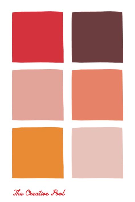 Follow for more branding color palettes and color schemes | A fall inspired blush pink, red, salmon and orange color scheme perfect for your next project | #branding #brandcolors #colorinspiration #colorpalette #logo Red Peach Color Palette, Pink Peach Red Color Palette, Peach And Orange Color Palettes, Salmon Color Pallete, Red Color Pallete Aesthetic, Red And Orange Color Scheme, Pink And Orange Fall Color Palette, Pink Red Color Scheme, Pink Red And Orange Aesthetic